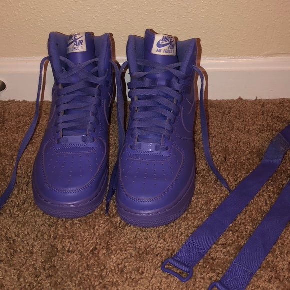 custom purple air force ones